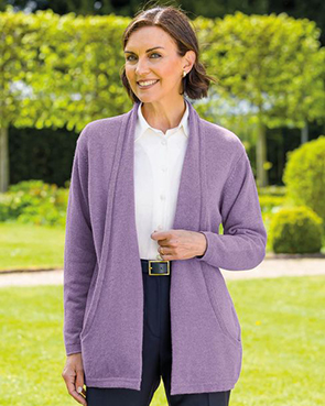 Lambswool Edge to Edge Cardigan  